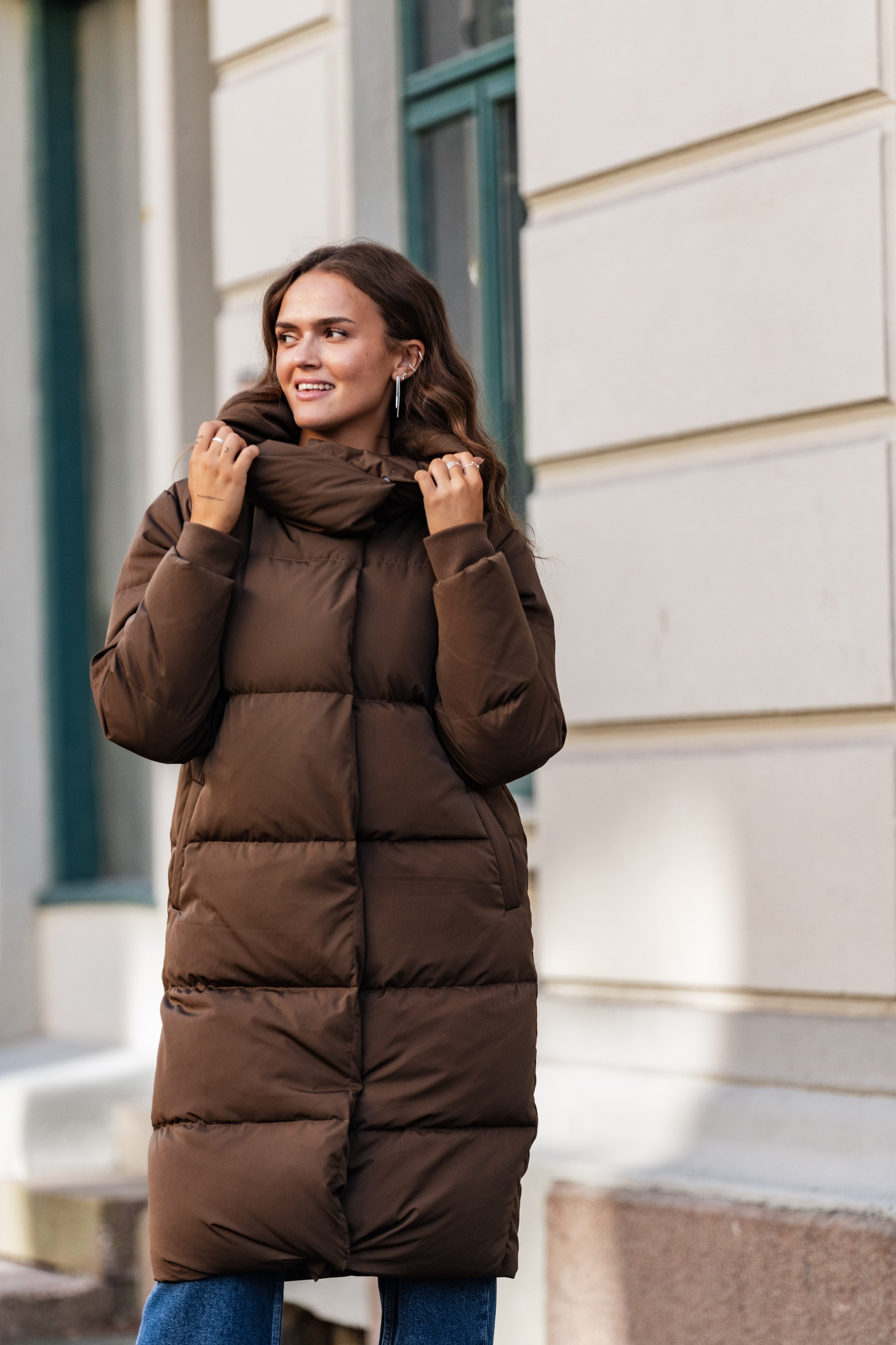 OBJLOUISE Coat - Dark Earth